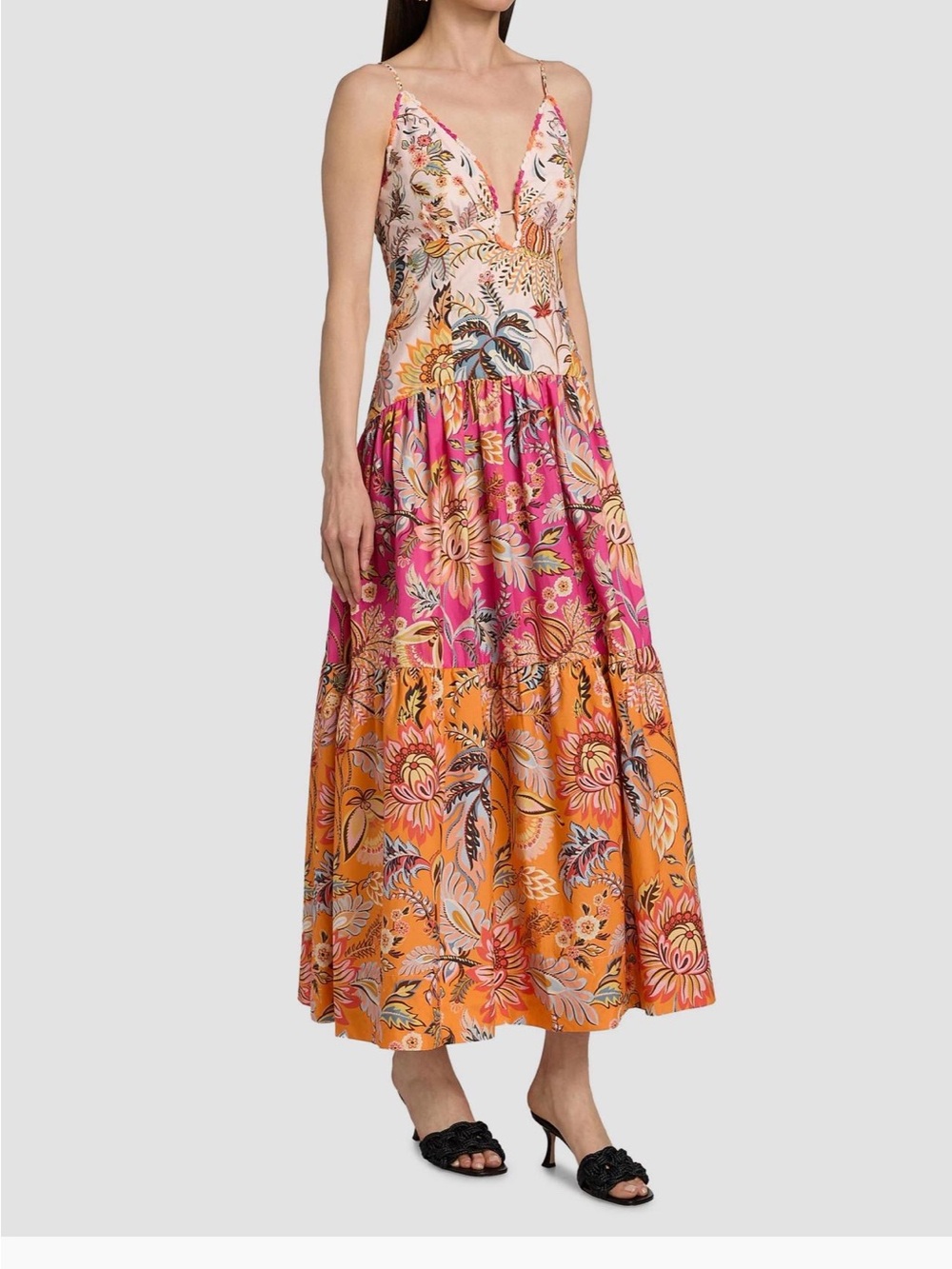 FARM Rio Ligia Floral Tiered Maxi Dress - NWT - Picture 3 of 7